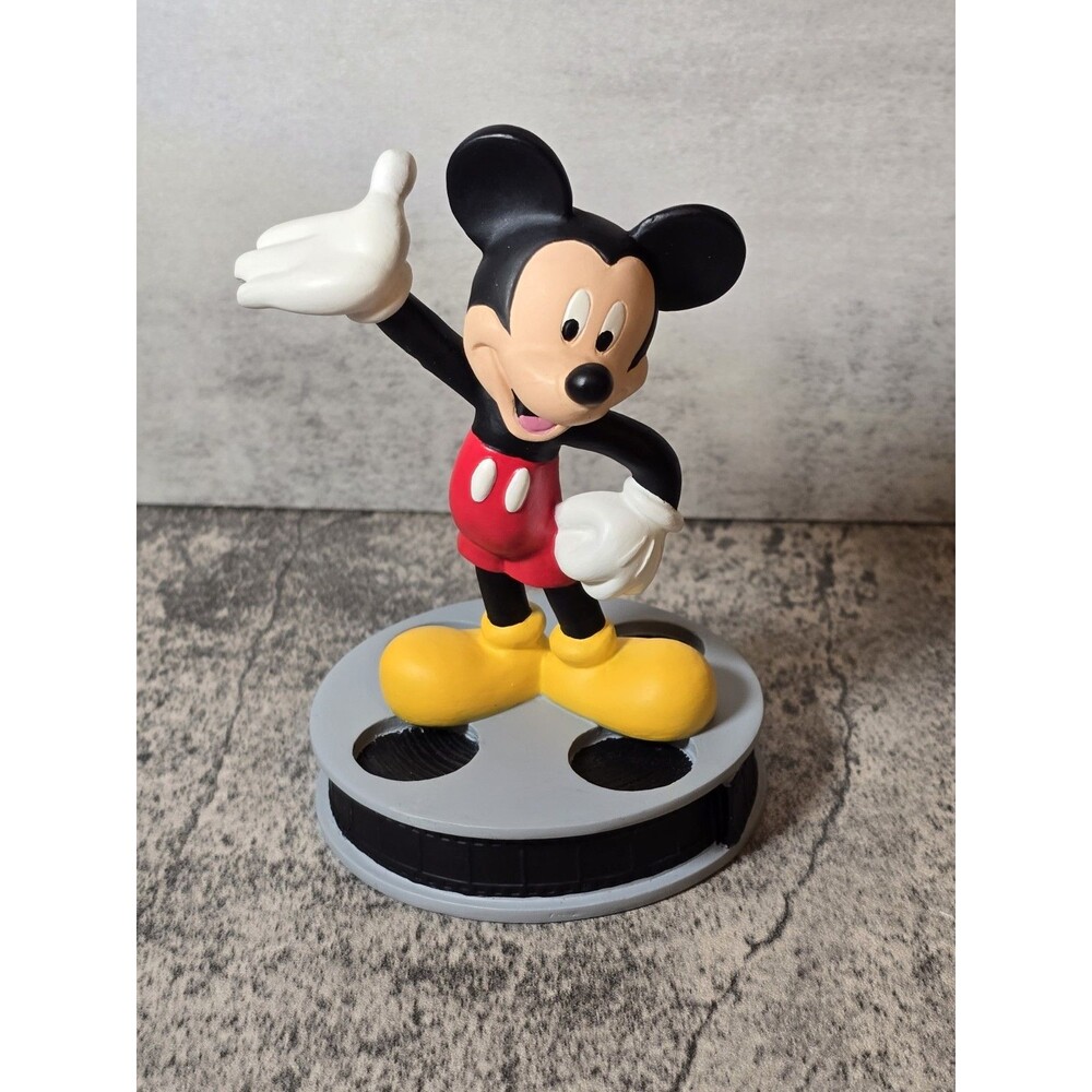 New Vtg Disney Applause Mickey Mouse Figurine Standing On Film Reel 1999 Signed